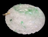 Jadeite Apple Green And White Translucent Buddha