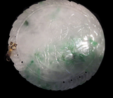 Jadeite Apple Green And White Translucent Buddha