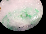 Jadeite Apple Green And White Translucent Buddha