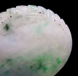 Jadeite Apple Green And White Translucent Buddha
