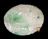 Jadeite Apple Green And White Translucent Buddha
