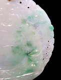 Jadeite Apple Green And White Translucent Buddha