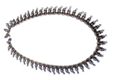 Garnet & Silver Necklace Scheidt Victorian 19th Century