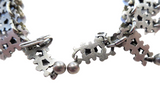Garnet & Silver Necklace Scheidt Victorian 19th Century