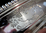 Garrard English Sterling Silver Tray 19th Century Crest - Sutton Baronets