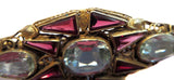 Retro Silver Gilt Brooch Topaz And Amethyst