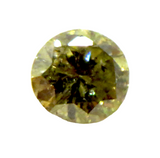 Grayish-Green Round Natural Fancy Diamond