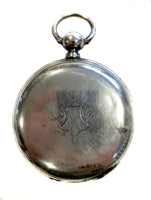 Breton Geneva Silver Antique Pocket Watch