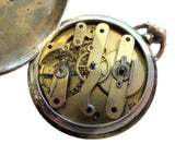 Breton Geneva Silver Antique Pocket Watch