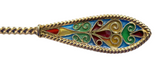 Plique-A-Jour Sterling Silver Gilt Antique Spoon NORWEGIAN  By Bergen