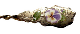 Enamel & Sterling Gilt Spoon Antique - Art Nouveau Flower