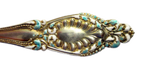 Enamel And Sterling Gilt Spoon Antique - Art Nouveau By WALLACE