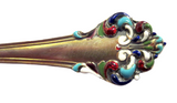 Enamel And Sterling Spoon Antique Enamel And Roses By REED & BARTON