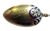 Enamel And Sterling Gilt Spoon - Antique Art Nouveau Russian/European