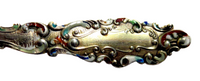 Enamel And Sterling Gilt Grapefruit Spoon Antique - Art Nouveau By GORHAM