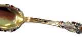 Enamel And Sterling Gilt Grapefruit Spoon Antique - Art Nouveau By GORHAM