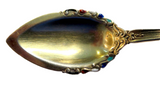 Enamel And Sterling Gilt Grapefruit Spoon Antique - Art Nouveau By GORHAM