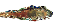 Enamel And Sterling Gilt Grapefruit Spoon Antique - Art Nouveau By GORHAM