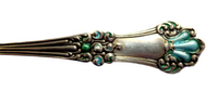 Enamel Sterling Scoop Spoon Art Nouveau - Antique By WATSON