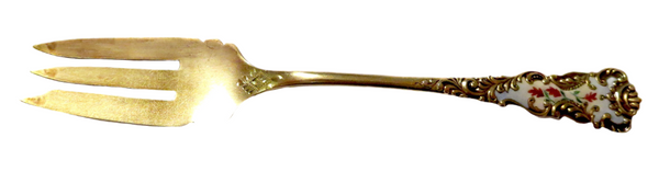 Enamel And Sterling Gilt Antique - Art Nouveau Fork