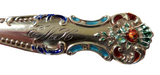 Enamel And Sterling Gilt Antique - Art Nouveau Spoon Multi-Color