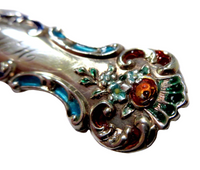 Enamel And Sterling Gilt Antique - Art Nouveau Spoon Multi-Color