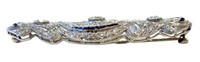 Diamond And Sapphire Platinum Brooch Art Deco