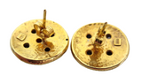 Fine Earrings Vintage 14K Yellow Gold Sapphire & Ruby