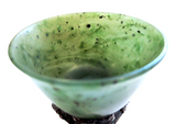 Jade Bowl Sterling Silver Mounting Signed Edward Farmer