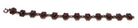 Garnet And Sterling Victorian Rosebud Bracelet