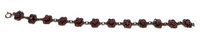 Garnet And Sterling Victorian Rosebud Bracelet