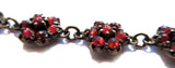 Garnet And Sterling Victorian Rosebud Bracelet