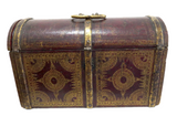 Italian Antique Leather Strongbox Gilt Tooling Hidden Compartments 17th/18th Century Fabulous