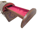 Italian Antique Leather Strongbox Gilt Tooling Hidden Compartments 17th/18th Century Fabulous