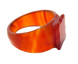 Carnelian Agate Medallion Ring Antique - Victorian