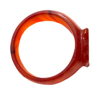 Carnelian Agate Medallion Ring Antique - Victorian