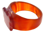 Carnelian Agate Medallion Ring Antique - Victorian