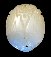 White Jade Double Fish Pendant 18th Century