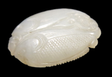 White Jade Double Fish Pendant 18th Century