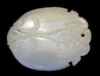 White Jade Double Fish Pendant 18th Century