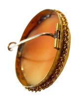 Cameo - Shell Russian Gold Frame Russian Signed Karl Bok Stamped 56