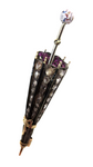 Enamel Silver Parasol Brooch Rose Cut Diamonds 19th Century Victorian