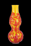 Peking Glass Overlay Cameo Double Gourd Snuff Bottle