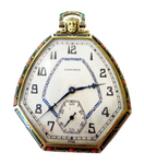 Gold Egyptian Revival Pocket Watch Longines Art Nouveau