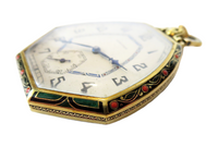 Gold Egyptian Revival Pocket Watch Longines Art Nouveau