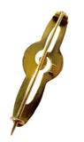 Art Nouveau - Antique 14K Yellow Gold Brooch With Natural Pearl