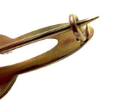 Art Nouveau - Antique 14K Yellow Gold Brooch With Natural Pearl