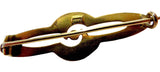Art Nouveau - Antique 14K Yellow Gold Brooch With Natural Pearl