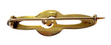 Art Nouveau - Antique 14K Yellow Gold Brooch With Natural Pearl