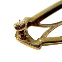 Art Nouveau Bar Pin Yellow Gold With Citrine - Shiman